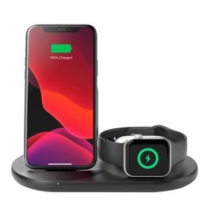 Belkin BOOST CHARGE 3-in-1 Wireless Charger for iPhone/Apple Watch/AirPods Black